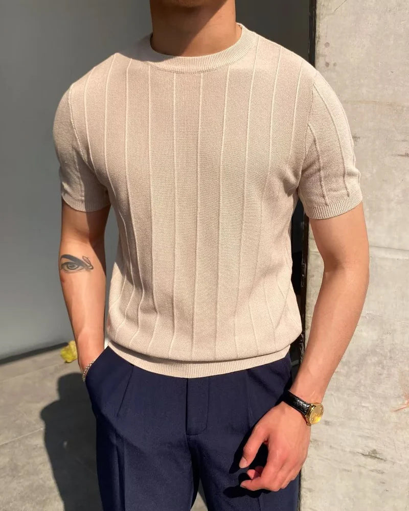 T-Shirt a Righe in Lino e Cotone | Comfort Quotidiano