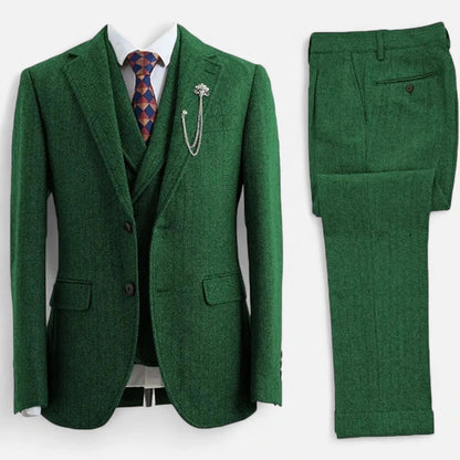 Completo Tweed Elegante | 3 Pezzi con Gilet