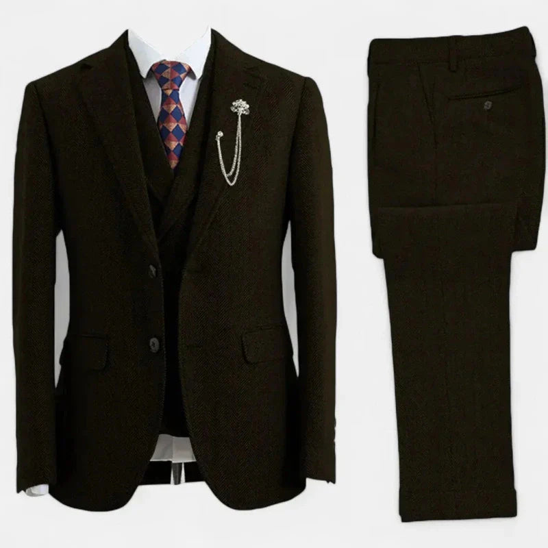 Completo Tweed Elegante | 3 Pezzi con Gilet