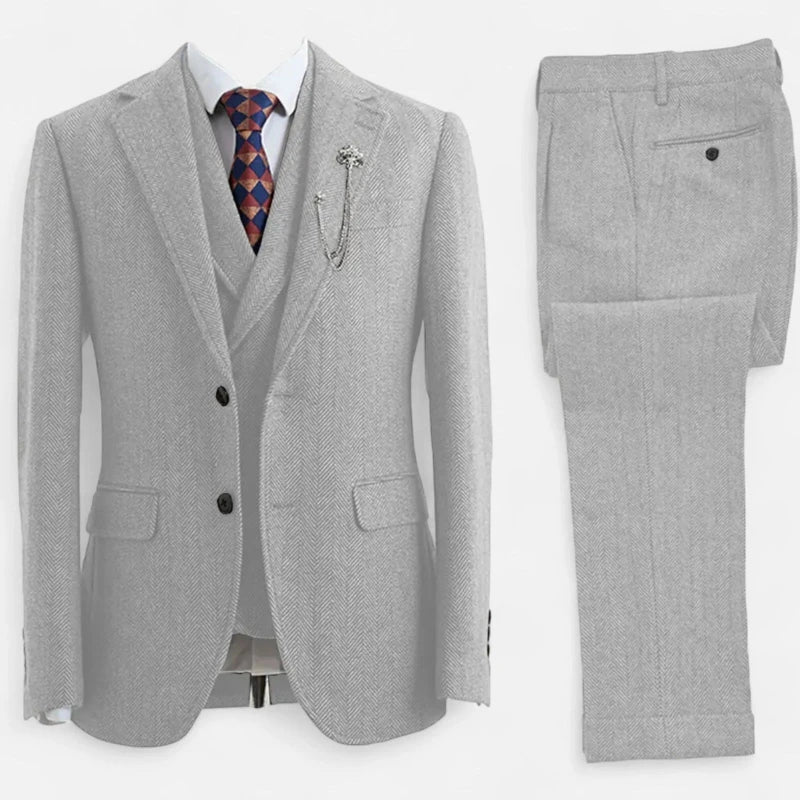 Completo Tweed Elegante | 3 Pezzi con Gilet
