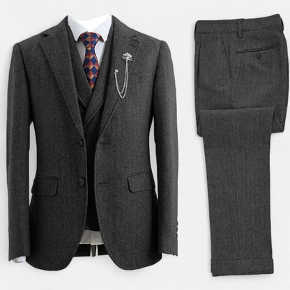 Completo Tweed Elegante | 3 Pezzi con Gilet
