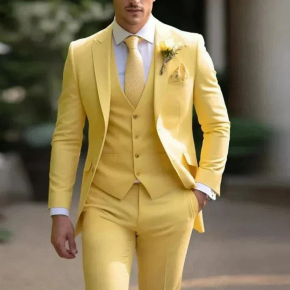 Completo 3 Pezzi Elegante | Blazer Gilet Pantaloni