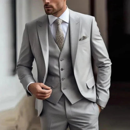 Completo 3 Pezzi Elegante | Blazer Gilet Pantaloni