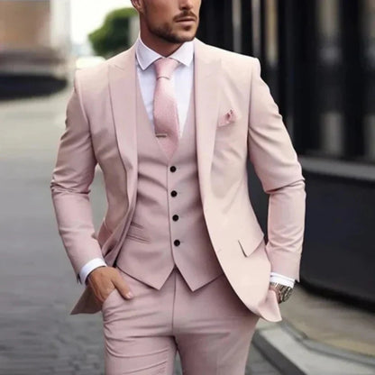 Completo 3 Pezzi Elegante | Blazer Gilet Pantaloni