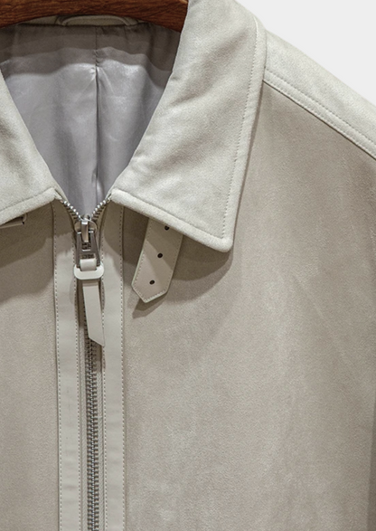 Giacca Bomber in Suede Premium | Eleganza Urbana