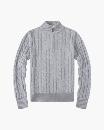 Maglione Donna Mezzo Zip in Cotone | Comfort e Vestibilità Slim