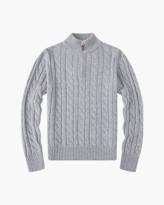 Maglione Donna Mezzo Zip in Cotone | Comfort e Vestibilità Slim