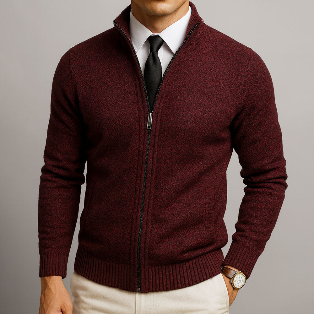 Cardigan in Lana con Zip | Eleganza e Comfort Su Misura