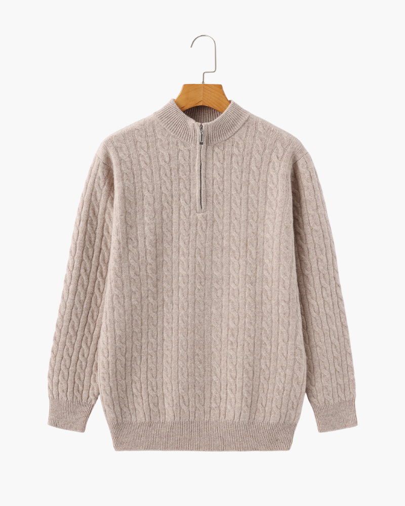 Maglione in Cashmere con Mezza Zip | Comfort ed Eleganza