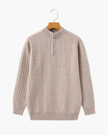Maglione in Cashmere con Mezza Zip | Comfort ed Eleganza