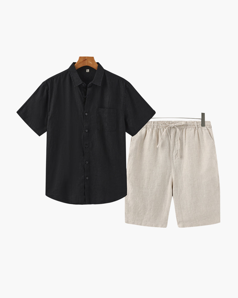 Combo in Lino Estivo | Camicia e Pantaloni Corti