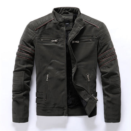 Giacca Moto Cargo con Zip | Stile e Funzionalità