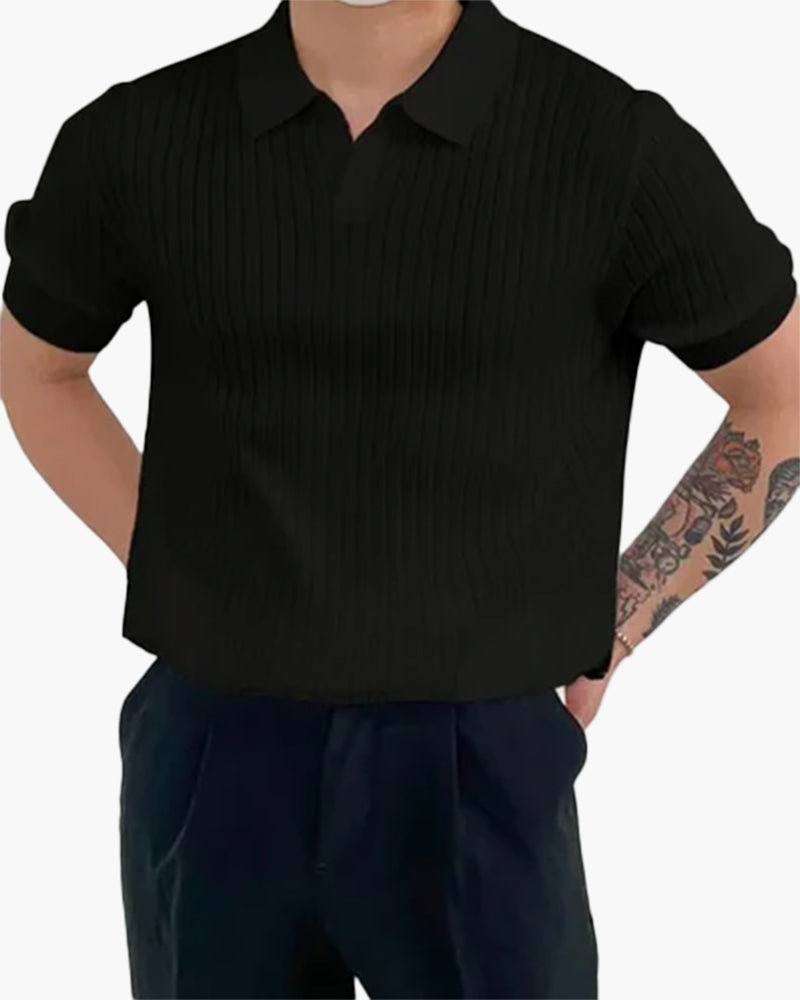 Polo a Coste in Cotone | Comfort e Stile Essenziale