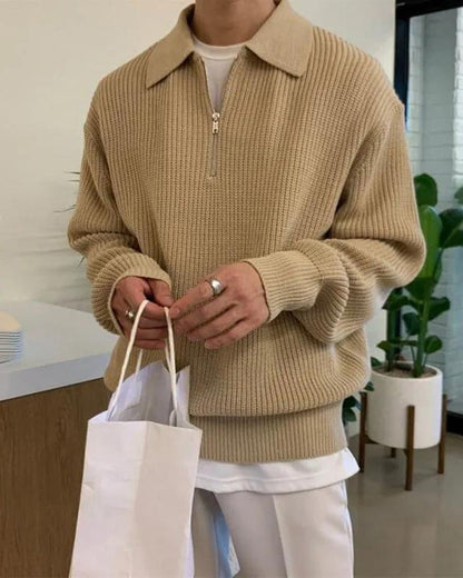 Maglione a Mezza Zip Elegante | Stile Classico e Comfort