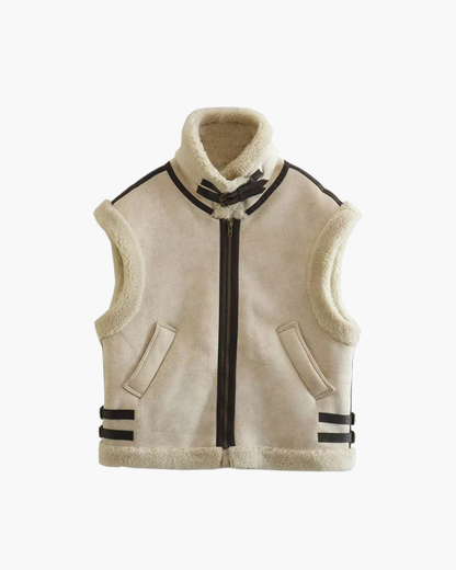 Gilet in Pelliccia Sintetica | Gilet Caldo Stile Shearling