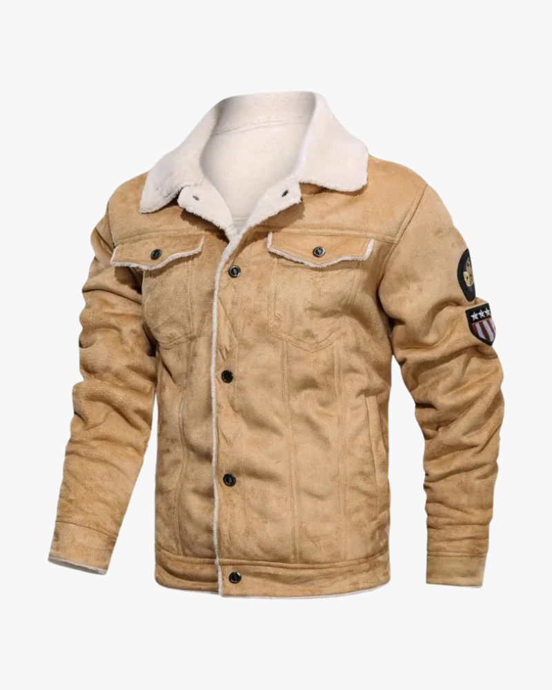 Giacca in Pelle con Fleece Interno | Stile e Comfort