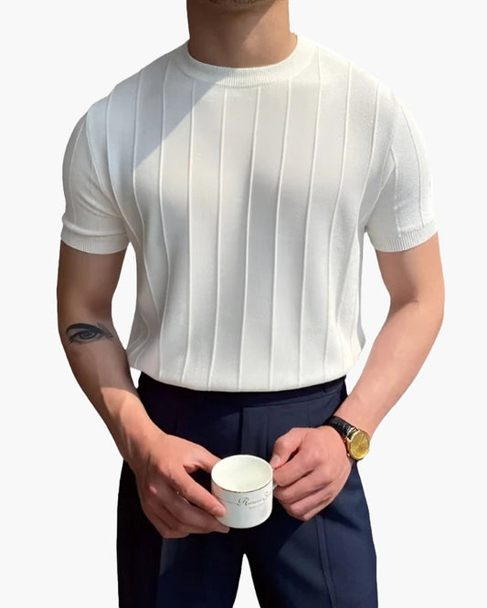 T-Shirt a Righe in Lino e Cotone | Comfort Quotidiano