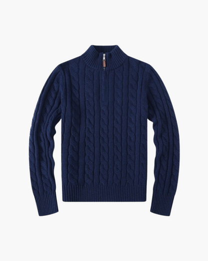 Maglione Donna Mezzo Zip in Cotone | Comfort e Vestibilità Slim