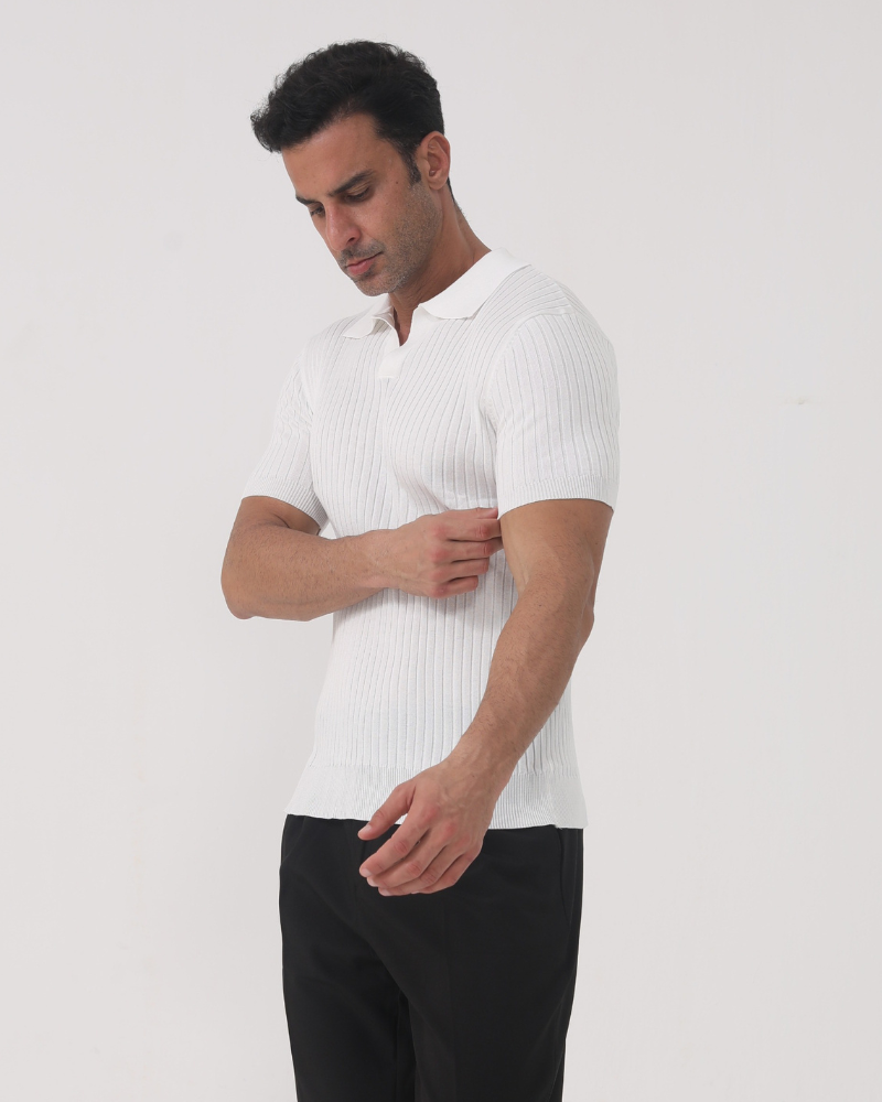 Polo a Coste in Cotone | Comfort e Stile Essenziale