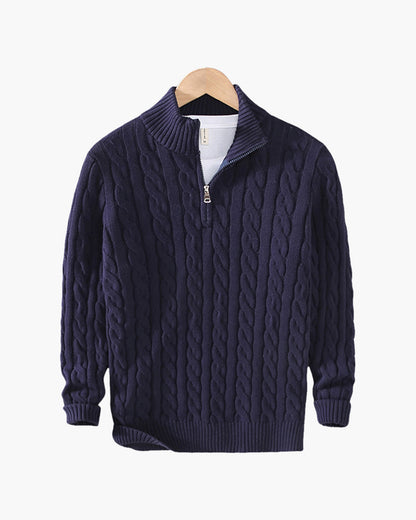 Maglione Uomo Mezzo Zip | Cotone Premium e Comfort Quotidiano