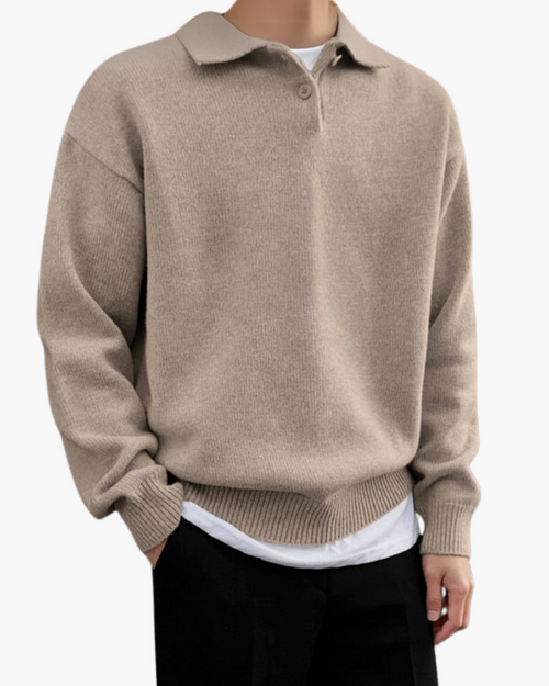 Maglione in Lana con Mezza Zip | Comfort Naturale e Stile Essenziale
