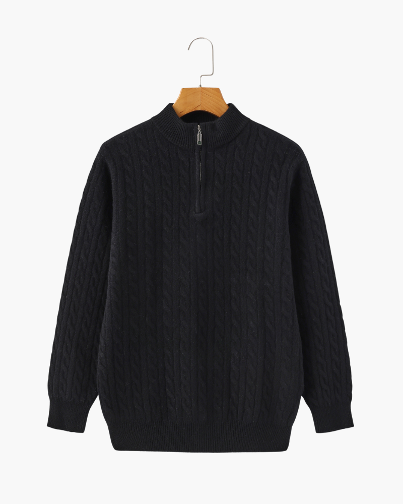 Maglione in Cashmere con Mezza Zip | Comfort ed Eleganza