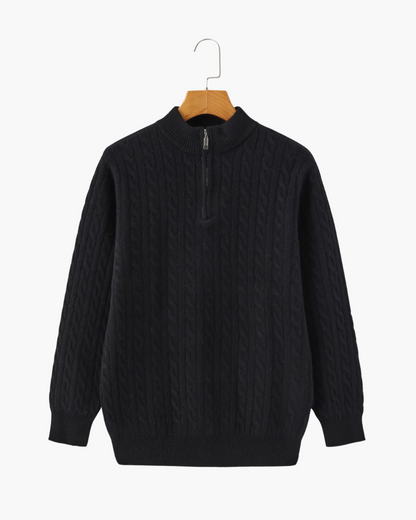 Maglione in Cashmere con Mezza Zip | Comfort ed Eleganza