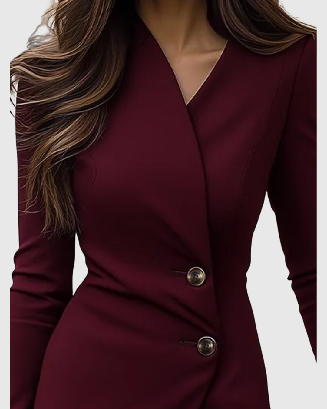Vestito Midi Wrap con Bottoni | Stile Avvolgente e Linea Femminile