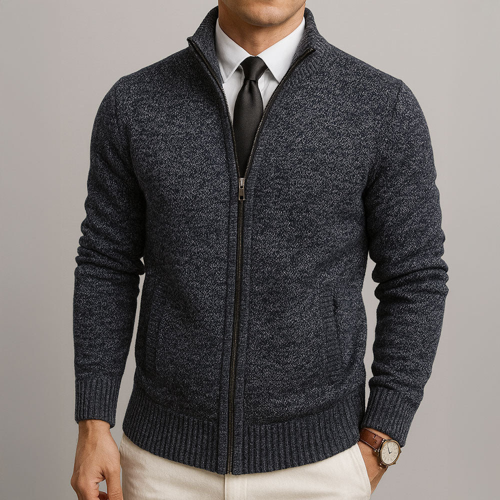 Cardigan in Lana con Zip | Eleganza e Comfort Su Misura