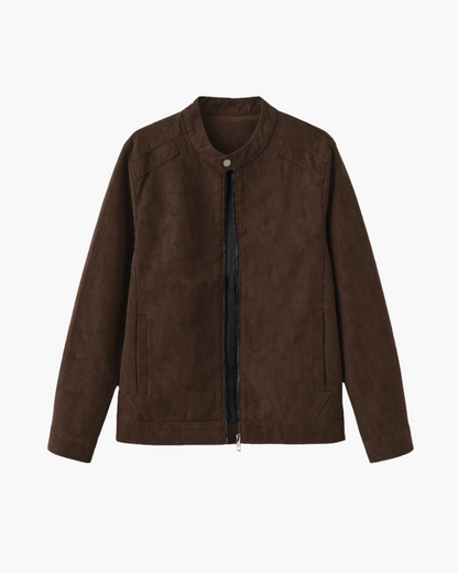 Giacca in Pelle Suede Estiva | Eleganza Essenziale