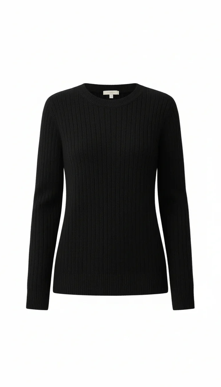 Maglia Girocollo con Maniche Lunghe in Lana | Ideale per la Stagione Autunnale e Invernale