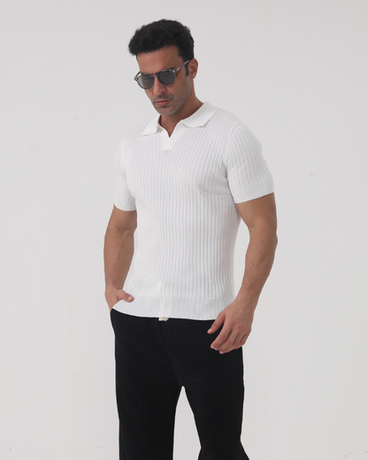 Polo a Coste in Cotone | Comfort e Stile Essenziale