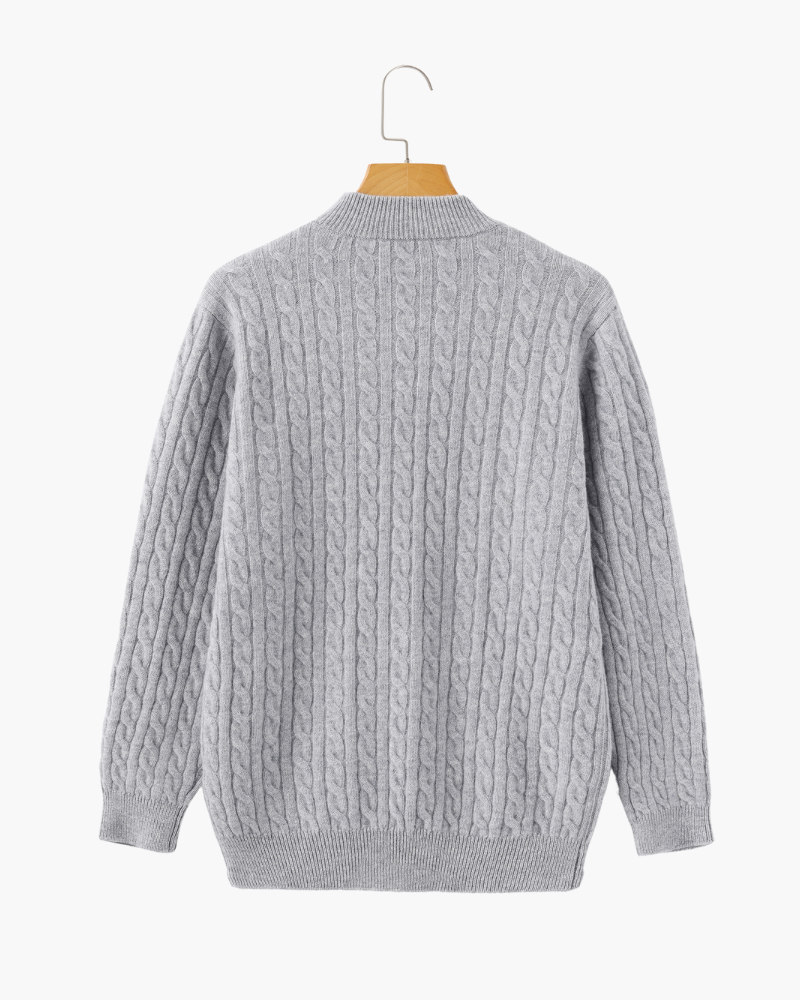 Maglione in Cashmere con Mezza Zip | Comfort ed Eleganza