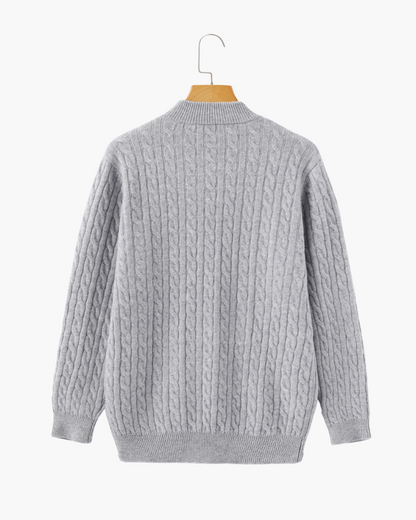 Maglione in Cashmere con Mezza Zip | Comfort ed Eleganza