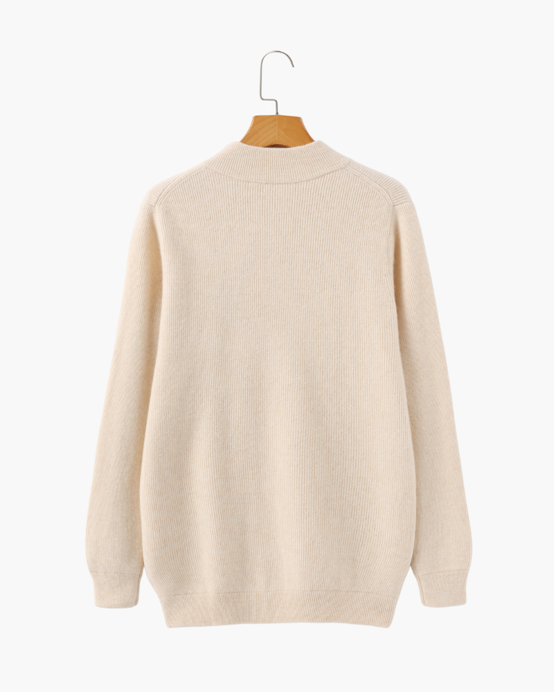 Maglione con Zip Elegante | Comfort Quotidiano e Stile Pulito