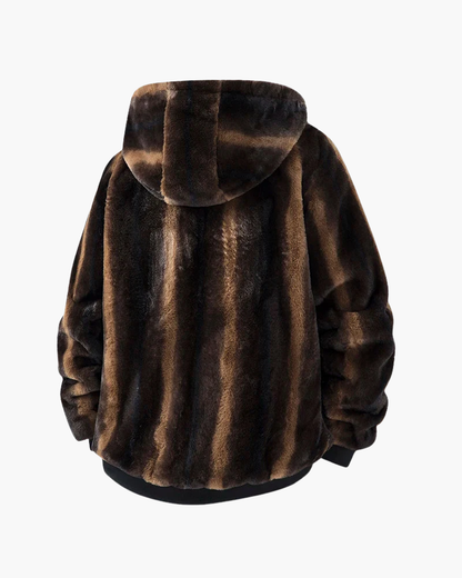 Giacca in Pelliccia Sintetica con Cappuccio | Comfort Invernale
