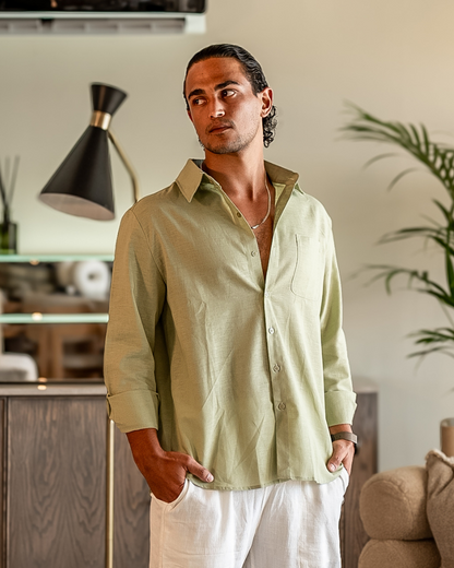 Camicia in Lino 100% | Comfort Traspirante e Vestibilità Rilassata
