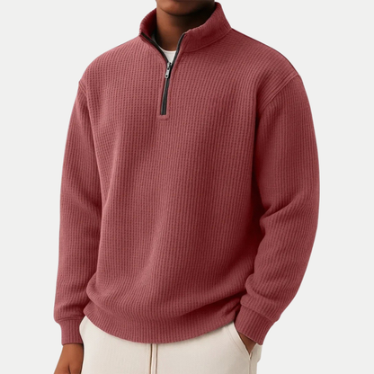 Maglione con Collo Zip in Maglia | Comfort Moderno