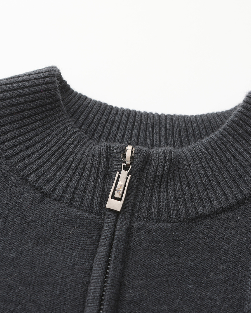 Maglione in Cashmere a Mezzo Zip | Comfort Premium
