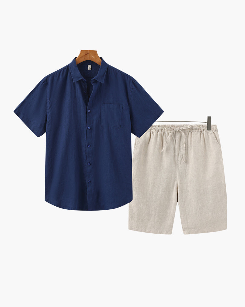Combo in Lino Estivo | Camicia e Pantaloni Corti