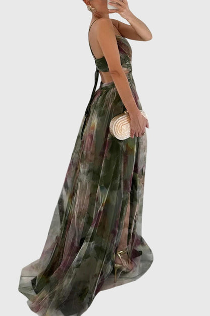 Vestito Maxi Floreale | Stampa Botanica e Linea Allungante