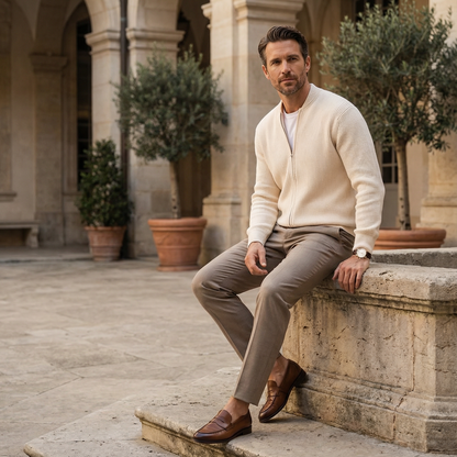 Gilet in Maglia con Zip | Eleganza Moderna e Comfort Quotidiano