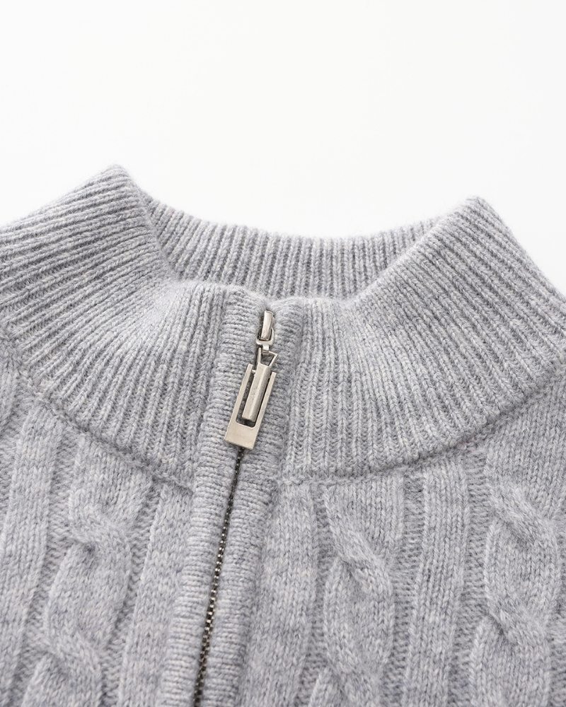 Maglione in Cashmere con Mezza Zip | Comfort ed Eleganza