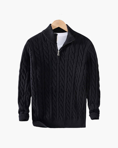 Maglione Uomo Mezzo Zip | Cotone Premium e Comfort Quotidiano