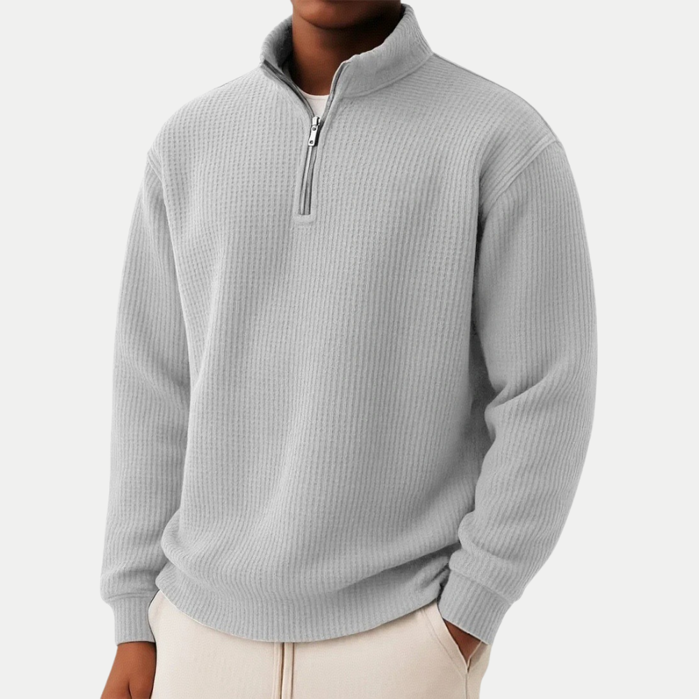 Maglione con Collo Zip in Maglia | Comfort Moderno