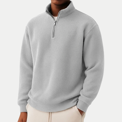 Maglione con Collo Zip in Maglia | Comfort Moderno