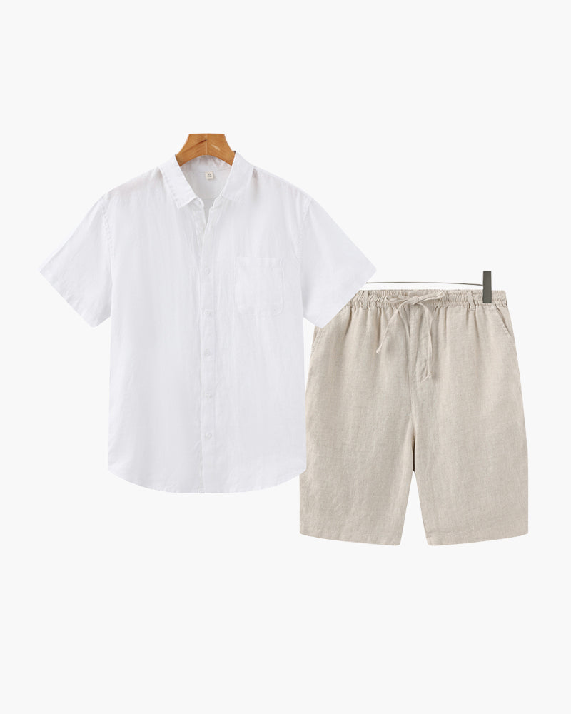 Combo in Lino Estivo | Camicia e Pantaloni Corti