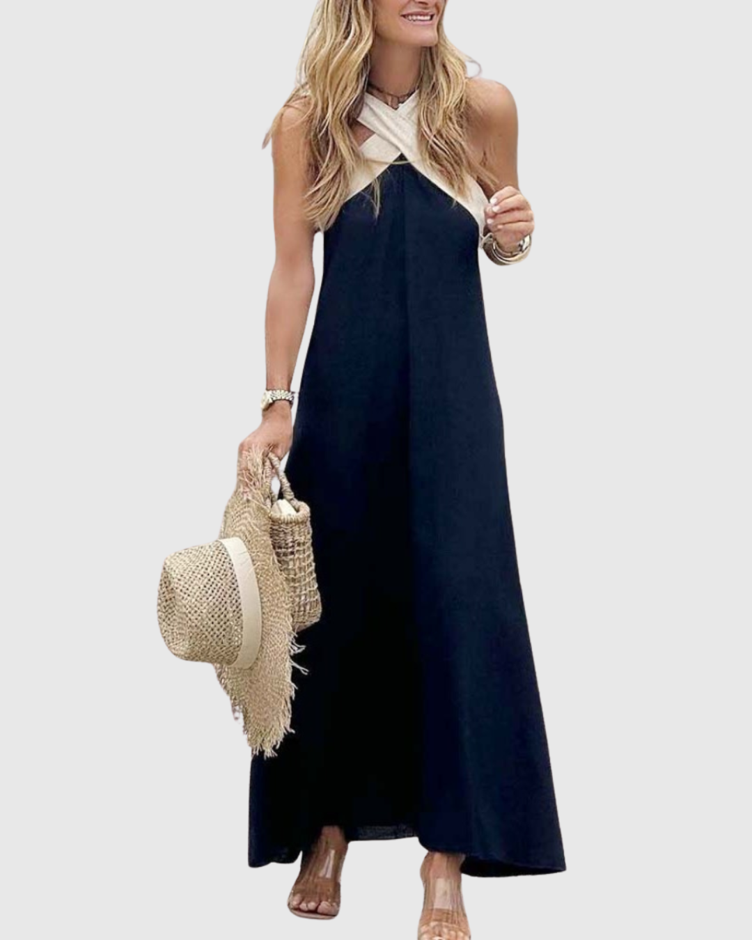 Vestito con Collo Incrociato | Dettaglio Femminile e Linea Valorizzante