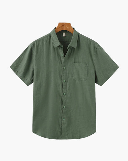 Camicia in Lino Manica Corta | Fresca e Traspirante
