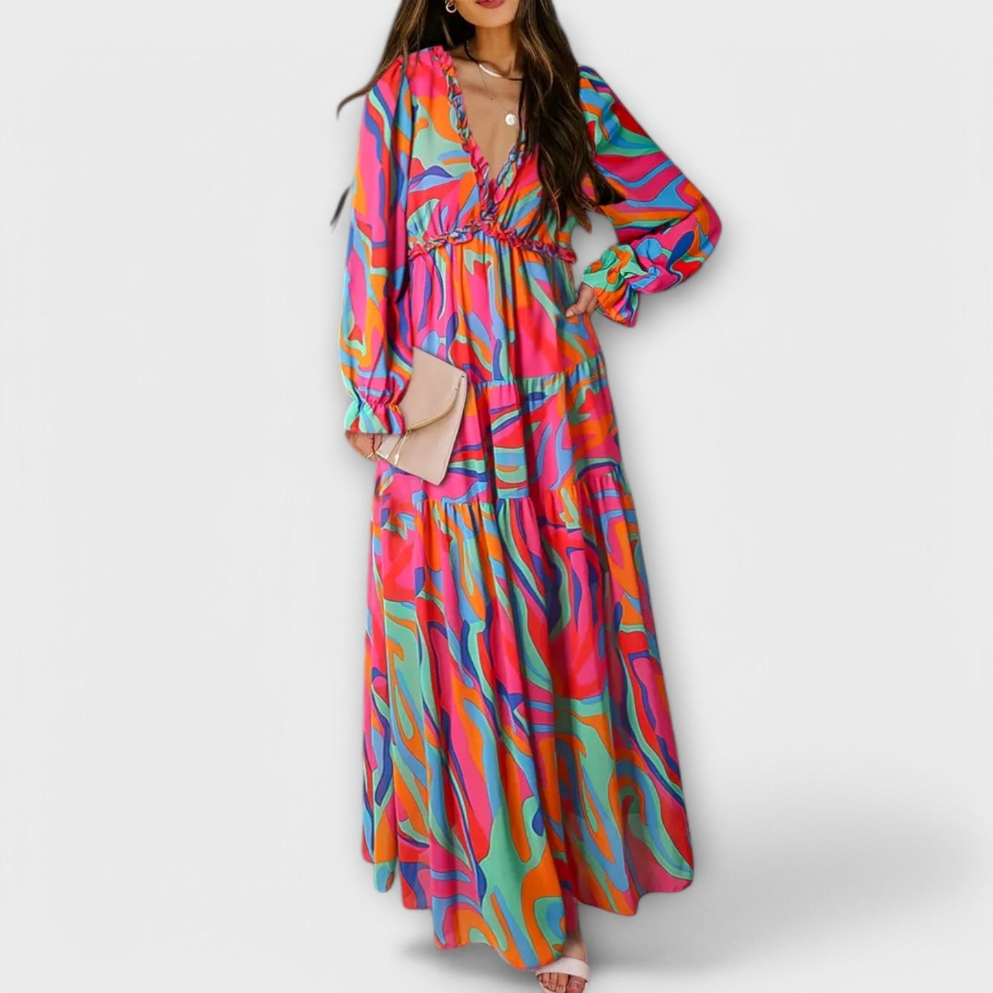 Abito Maxi Elegante | Presenza Scenica e Vestibilità Fluida